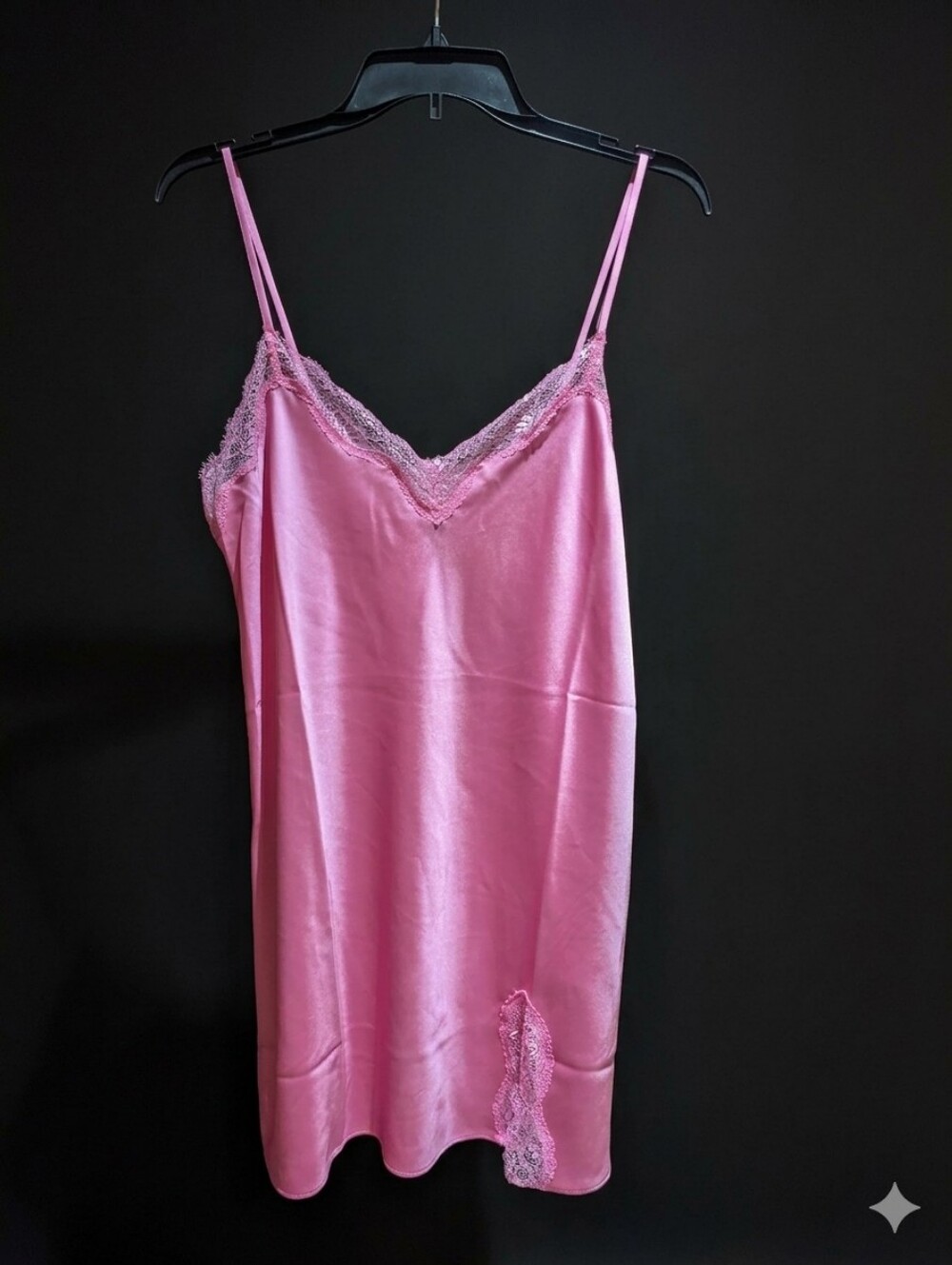 Women's Lace-Trim Satin Chemise